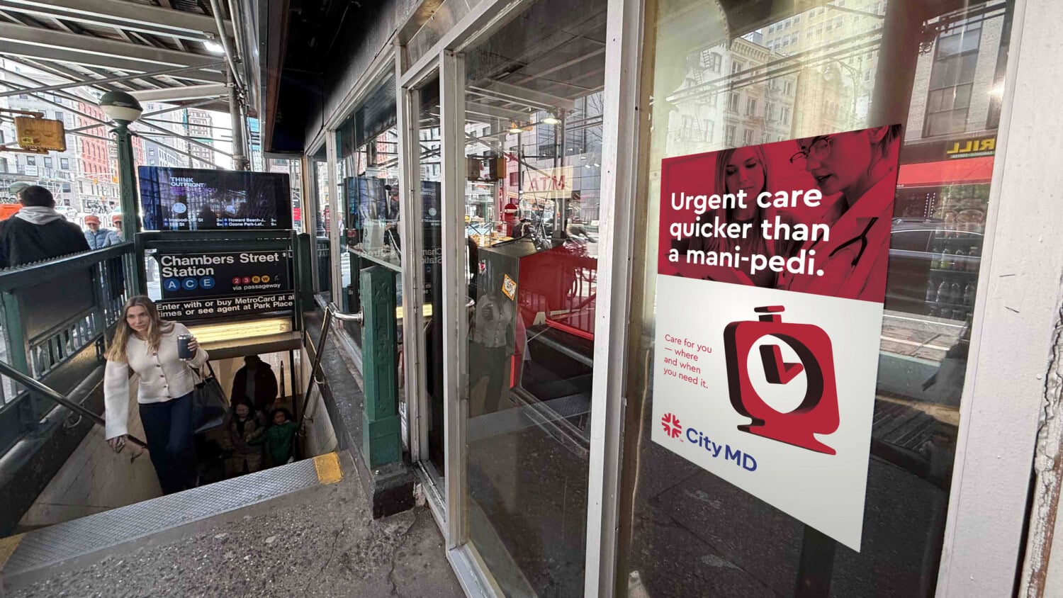 Citi MD subway entrance Mock up
